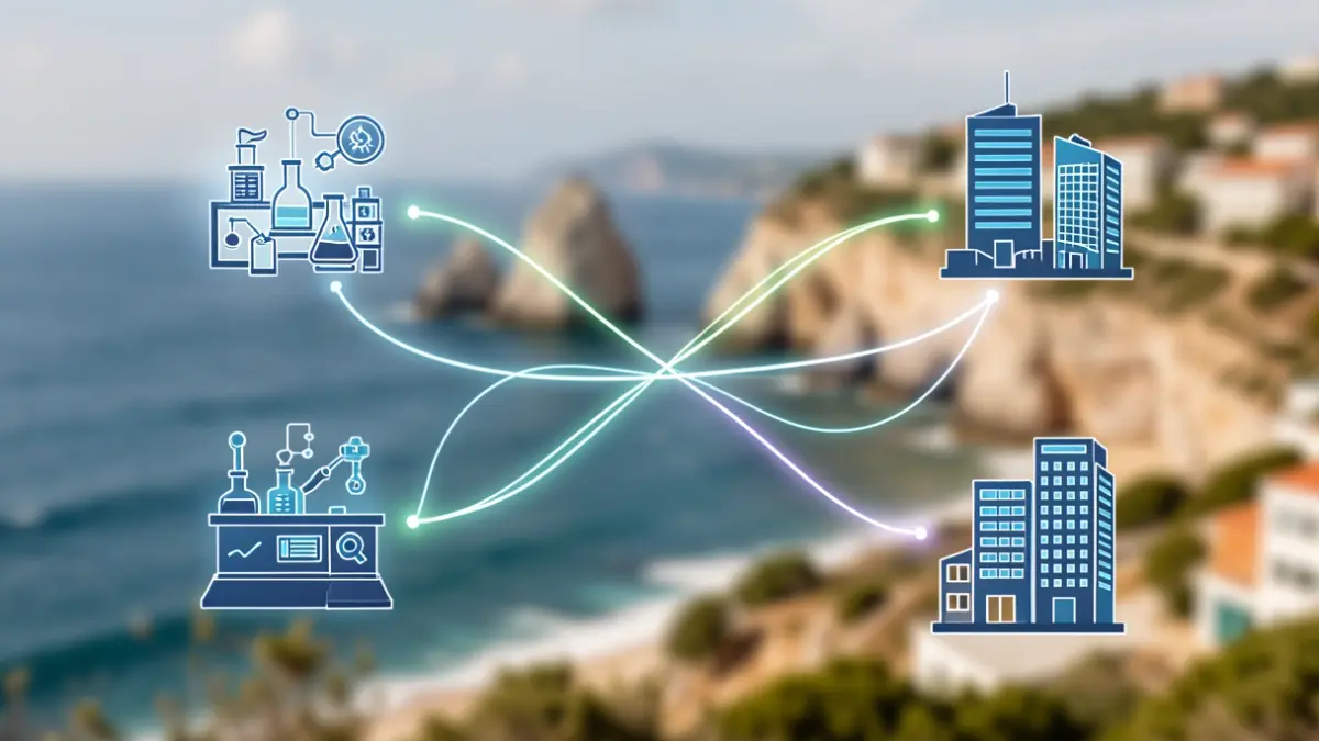 Imagem genérica de transferência de conhecimento científico e tecnológico para empresas na região do Algarve.
