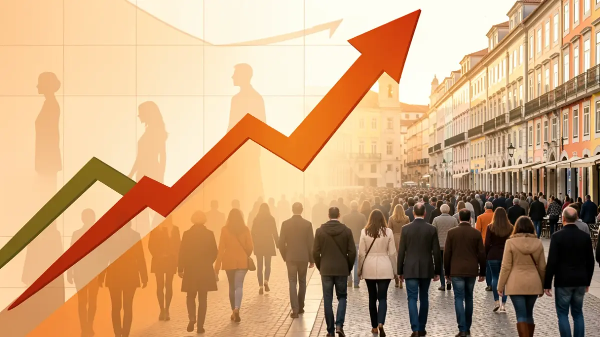 Generic image of economic growth graphs and human silhouette elements.