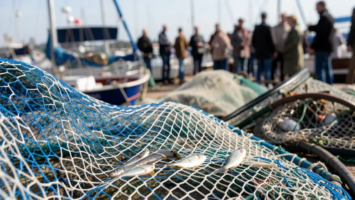 Generic image of a fishing net with fish.